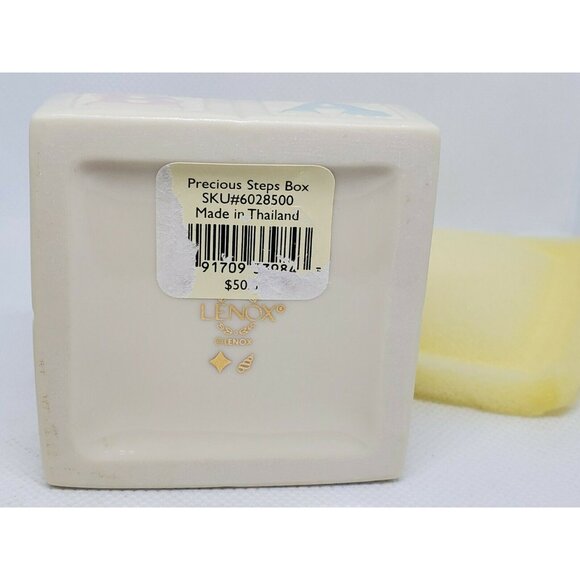 Lenox Porcelain “First Precious Steps” Trinket Box | Baby Blocks & Shoes - Picture 9 of 12